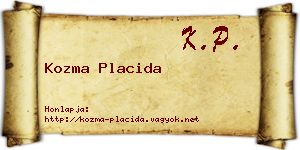 Kozma Placida névjegykártya