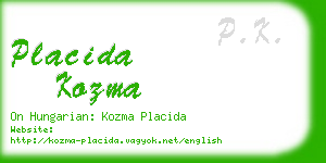 placida kozma business card